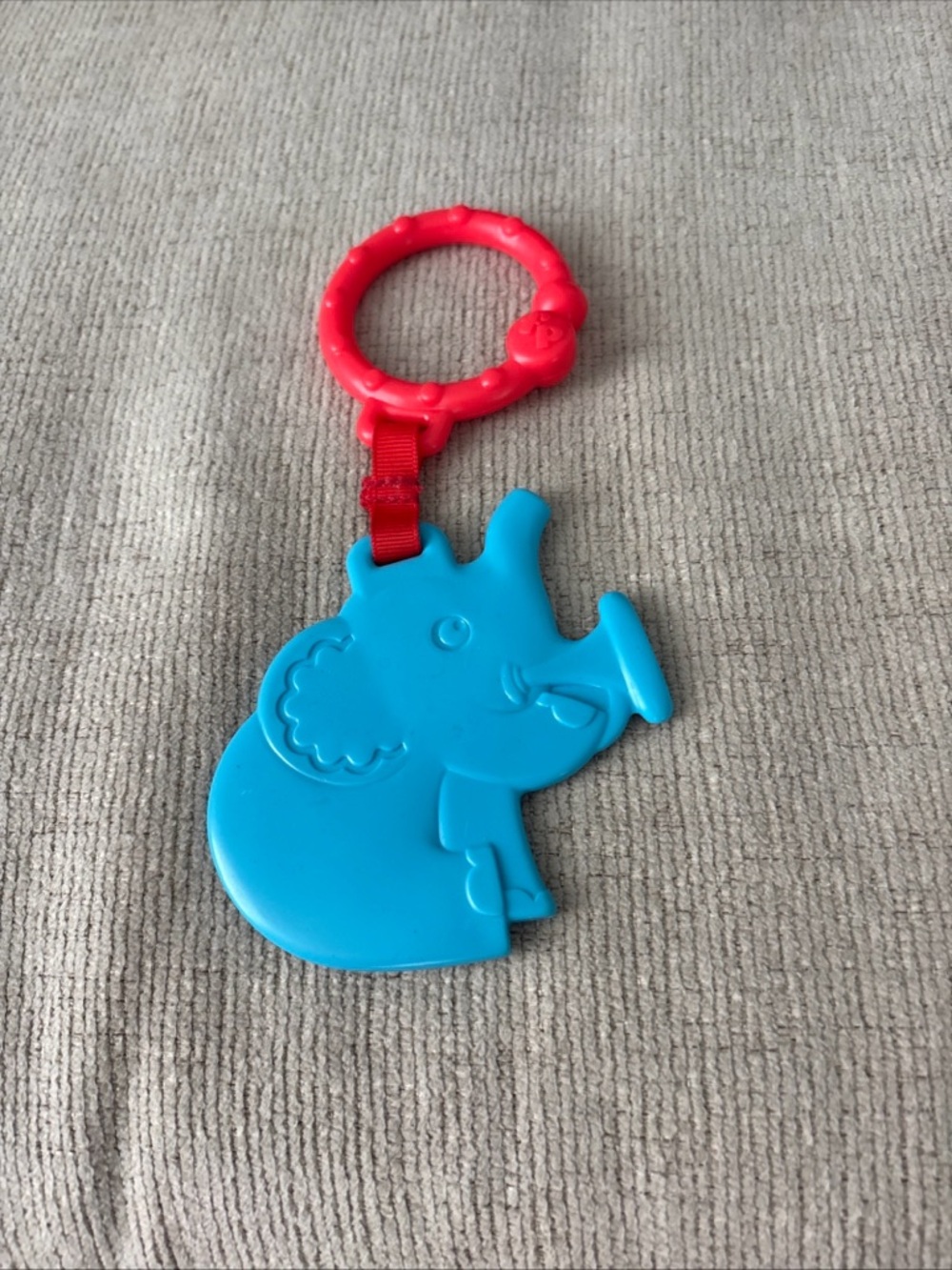 Fisher-Price Blue Elephant Teether with Red Ring